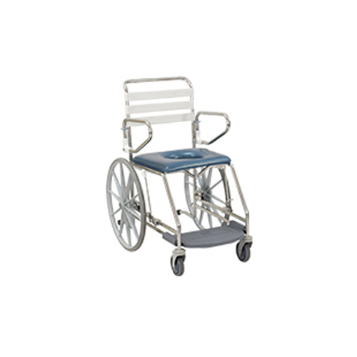 Self-Propelled Shower Commode with Weight Bearing Footplate
