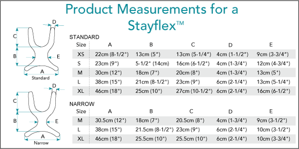 Measurement for Stayflex Chest Support