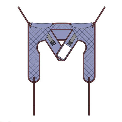 Toileting sling for patient lifting