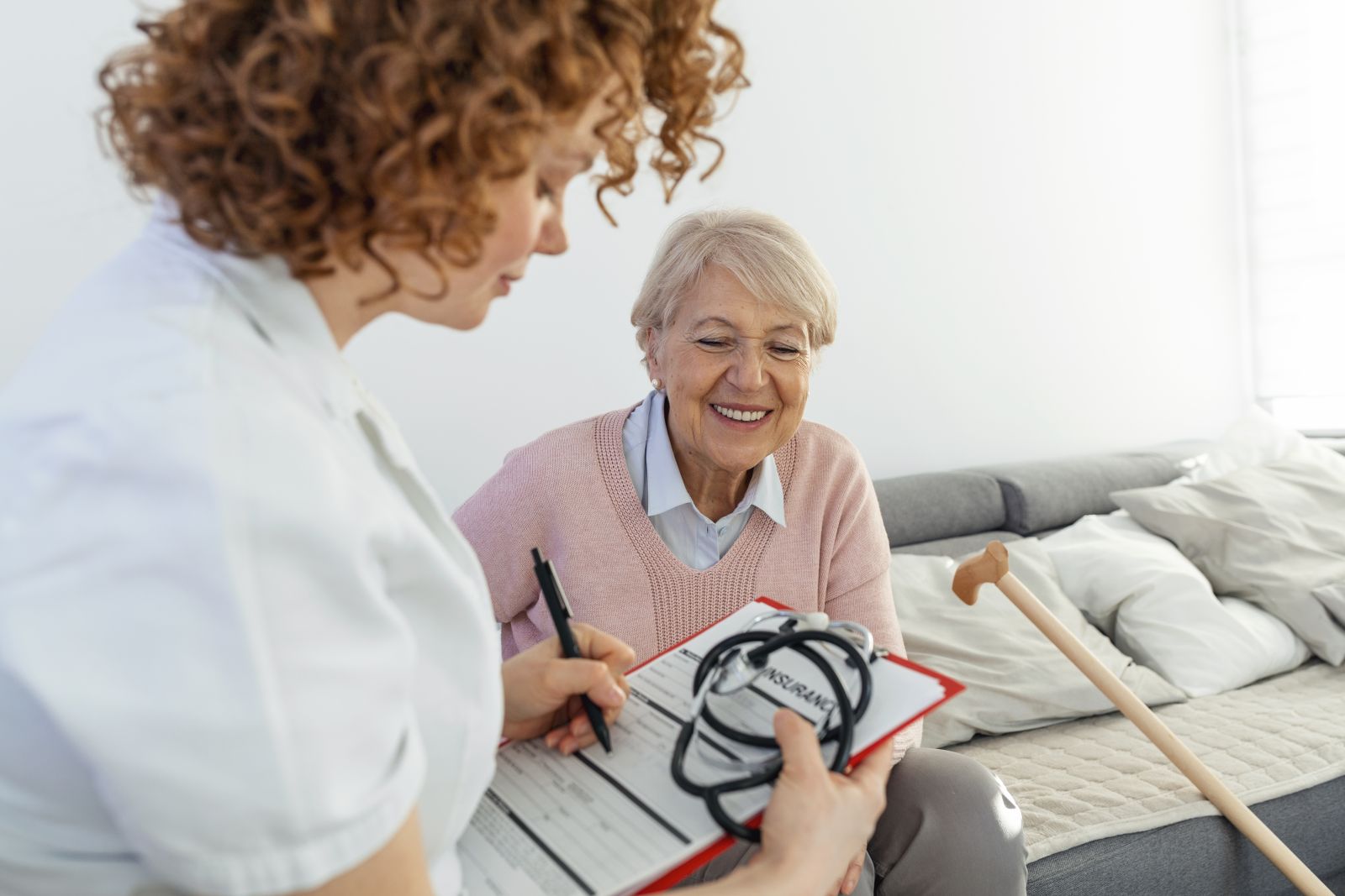 older woman with her occupational therapist
