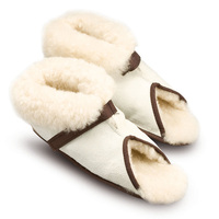 Open Toe Sheepskin Slippers - Large