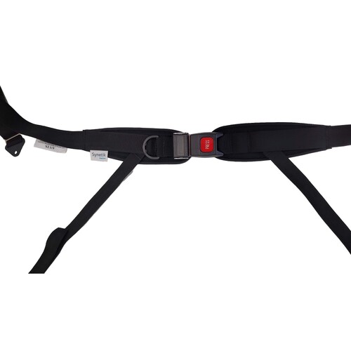 4 Point Padded Hip Belt with Metal Push Button - Large - Center-Pull