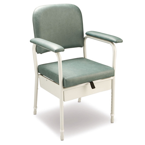 Deluxe Bedside Commode - Slate