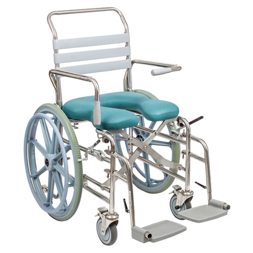 Folding Self-Propelled Mobile Shower Commode