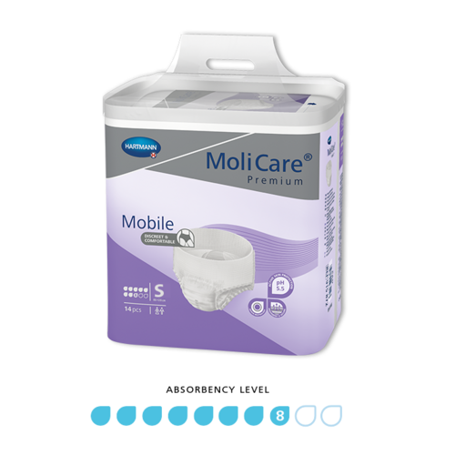 Molicare Mobile Pull-Ups - 8 Drops - Small - Pkt 14