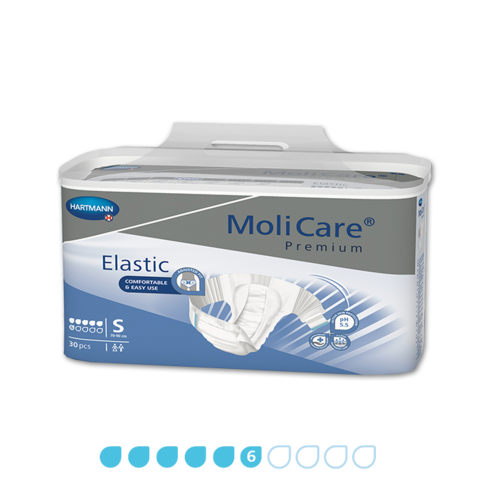 Molicare Premium Elastic - 6 Drops - Small - Pkt 30