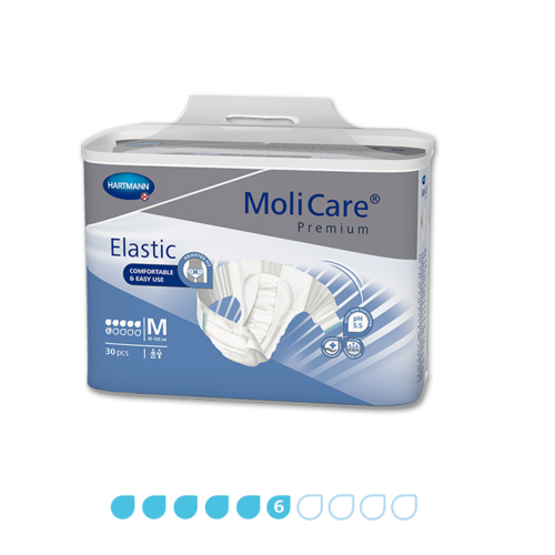 Molicare Premium Elastic - 6 Drops - Medium - Pkt 30