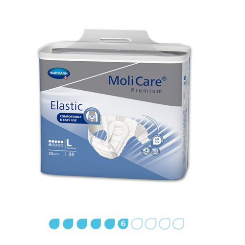 Molicare Premium Elastic - 6 Drops - Large - Pkt 30