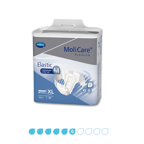 Molicare Premium Elastic - 6 Drops - Extra Large - Pkt 14