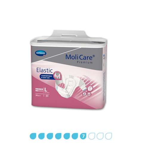 Molicare Premium Elastic - 7 Drops - Large - Pkt 30