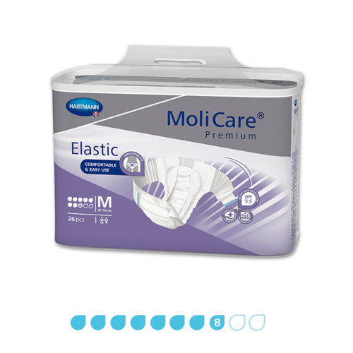 Molicare Premium Elastic - 8 Drops - Medium - Pkt 26