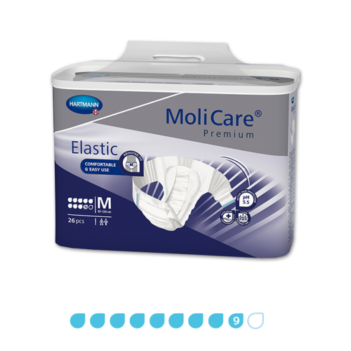 Molicare Premium Elastic - 9 Drops - Medium - Pkt 26