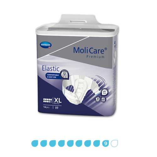 Molicare Premium Elastic - 9 Drops - Extra Large - Pkt 14
