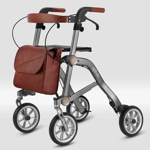 Uplivin Trive Double Folding Walker - Metallic Grey (Regular Size)