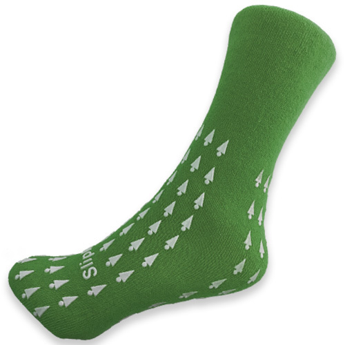 Non-slip Fall Management Socks - Medium - Green