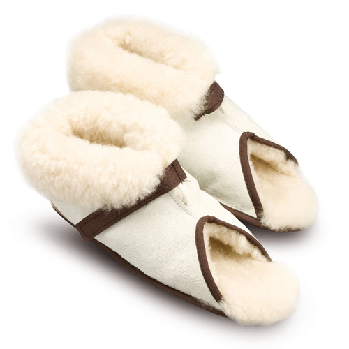 Open Toe Sheepskin Slippers